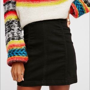 Free People Black Modern Femme Skirt, Sz 10